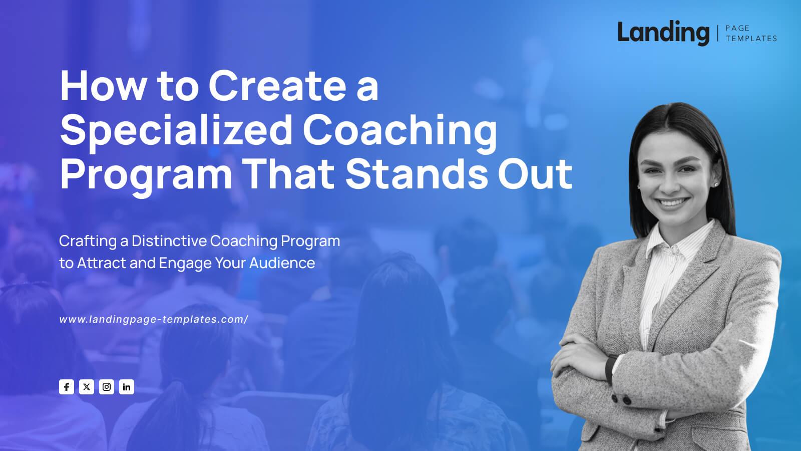 Custom Landing Page Templates to help coaches showcase their programs and attract clients.