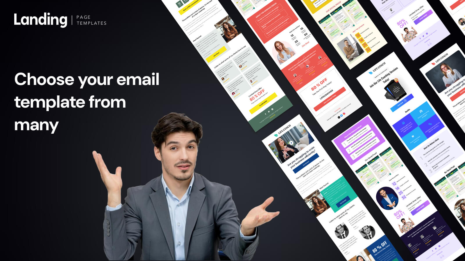 Versatile coaching templates for email marketing, session communication, and client onboarding, tailored for success.