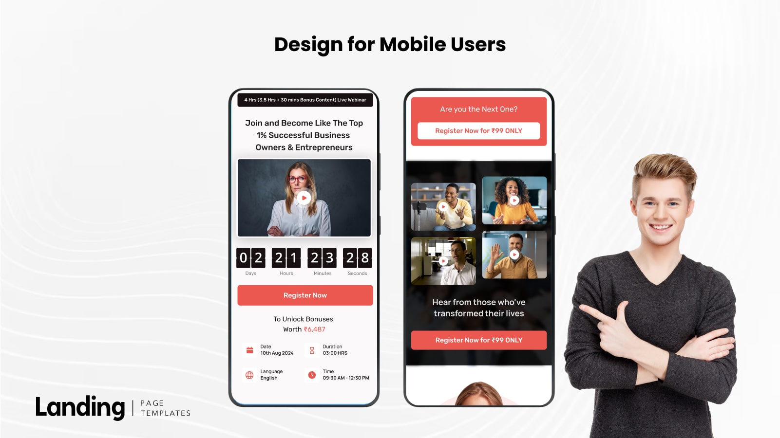 create landing page mailchimp
