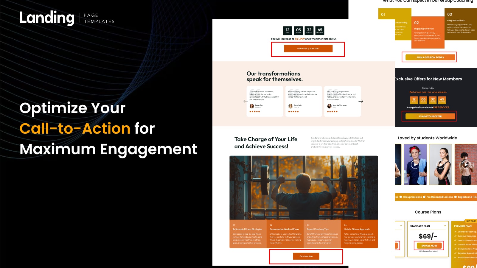landing page for mailchimp